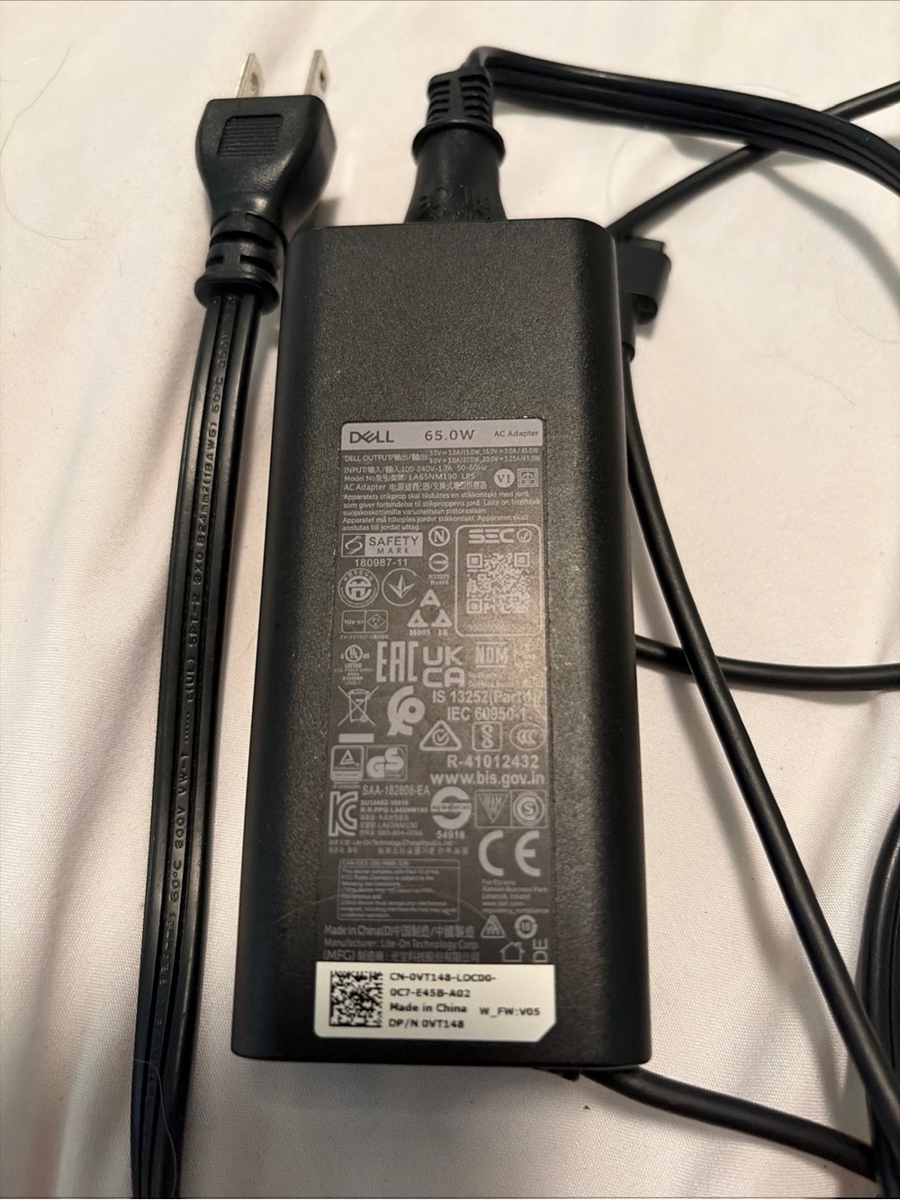 Dell 65W  USBC AC Charger for Laptops USB C
